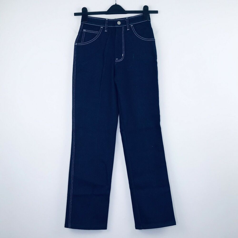 VTG Taylor Togs Women's 8 Blue Jeans High Rise Unicorn Logo USA Made NWT I